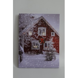 Quadro Luminoso, Casa rossa 30x40 cm  2