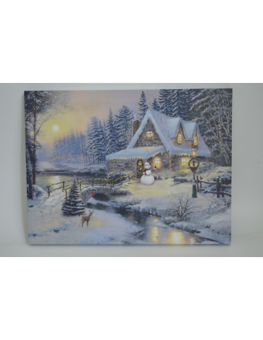 Quadro Luminoso, Alba sul ruscello 30x40 cm 