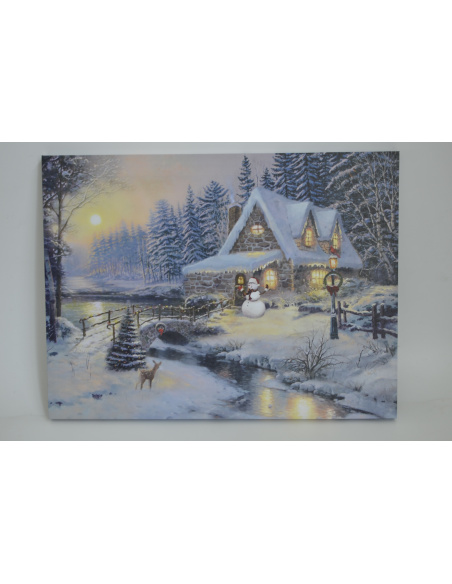 Quadro Luminoso, Alba sul ruscello 30x40 cm 