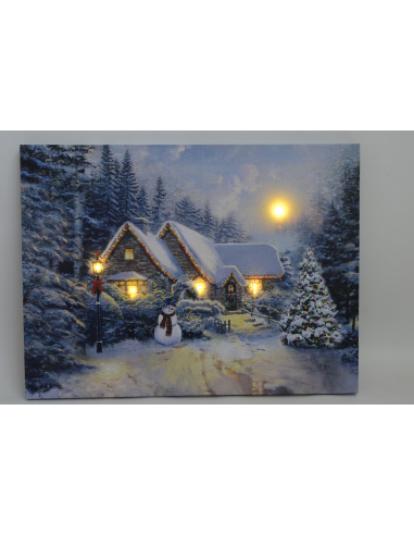 Quadro Luminoso, Tramonto innevato...