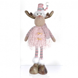 Giullare Seduto Rosso/Oro, con Carillon, 43 cm