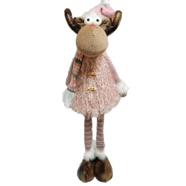 Renna con Gambe Estensibili, Vestito Rosa, 75/120 cm