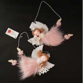 Pupazzo Bianco e Rosa, 43 cm, Assortita