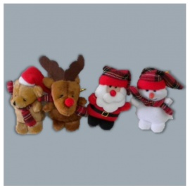 Pupazzetto con pacco regalo, 14 cm, Assortito