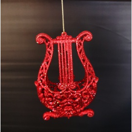 Fenicottero, Acrilico, Glitter Rosso, 15 cm