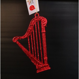 Pavone, Acrilico, Glitter Rosso, 14x11 cm