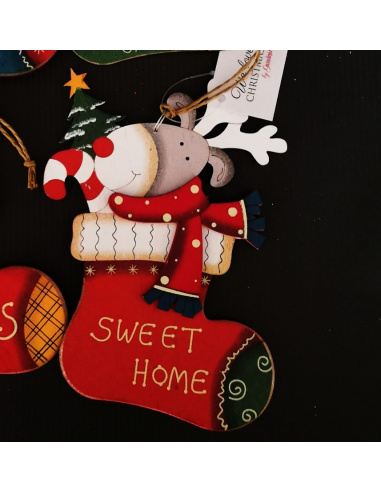 Calza con Personaggio, Legno, 12 cm,...