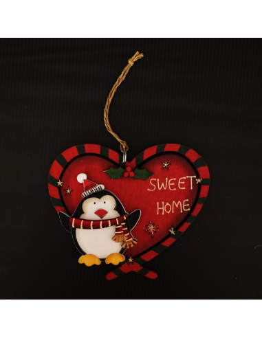 Cuore con Personaggio, Legno, 11 cm,...