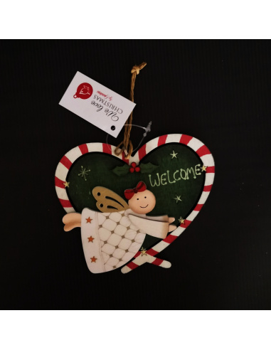 Cuore con Personaggio, Legno, 11 cm,...