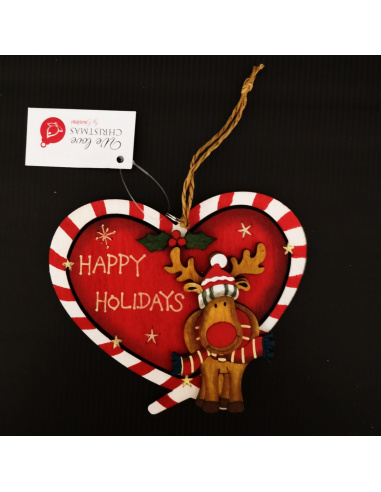 Cuore con Personaggio, Legno, 11 cm,...