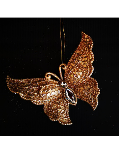 Farfalla con Gemma, Acrilico, Glitter...