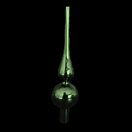 Puntale Natalizio di Vetro, 26 Cm, Blu America Smaltato