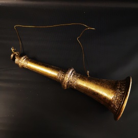 Nota musicale doppia, Oro Anticato, 28 cm 2