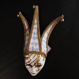 Trombetta allungabile, Oro Anticato, 35/62x12 cm