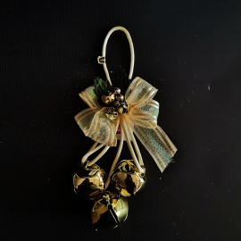 Maschera Volto Spartito Musicale, Oro e Bianco, 9x22 cm