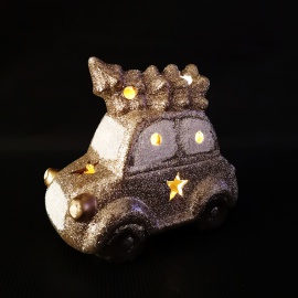 Macchina Dorata con Albero,...