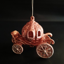 Cuore, Acrilico, Glitter Champagne, 12 cm