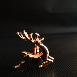 Coppia Campanelle con Fiocco, Oro, 9 cm