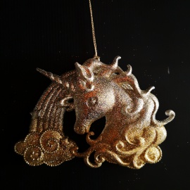 Coppia Campanelle con Fiocco, Oro, 9 cm