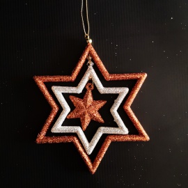 Angioletto, Acrilico, Glitter Oro, 11 cm