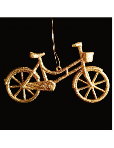 Bicicletta Acrilico, Glitter Rossi, 13x8 cm