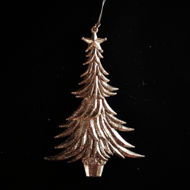 Box 4 Mele, Polistirolo, Glitter Oro, 7cm