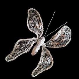 Albero, Acrilico, Glitter Oro, 15 cm