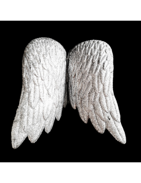 Box 4 Mele, Polistirolo Bianco, Glitter Iridescente, 7 cm