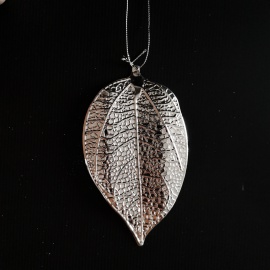 Foglia Bordi Lisci in metallo, Oro, 13,5 cm