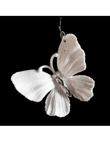 Farfalla/Libellula con Gemma, Acrilico, Glitter Oro, 9 cm, Assortito