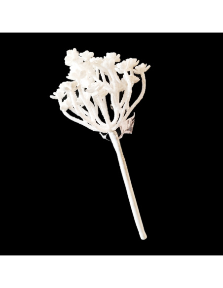 Renna, Acrilico Bianco con Glitter, 18 cm