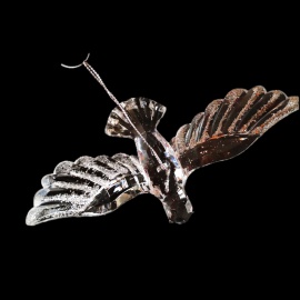 Albero, Acrilico Bianco con Glitter, 15 cm