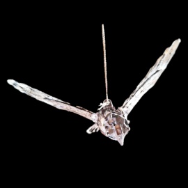 Albero, Acrilico Bianco con Glitter, 15 cm 2