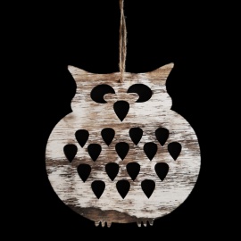 Disco con Babbo, Acrilico Trasparente, Bianco con Glitter, 15 cm