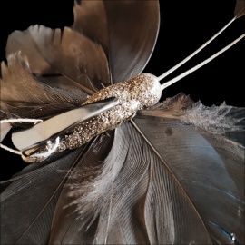 Pick Farfalla, Argento, Glitter Argento, 23 cm 2