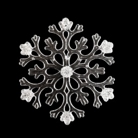 Fiocco Acrilico, Glitter Argento, 15 cm