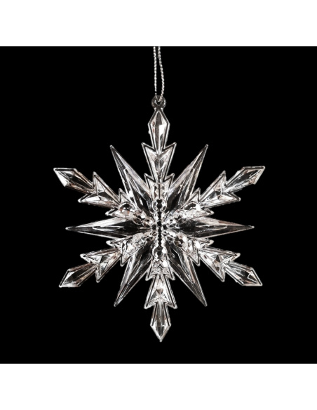 Borsetta a Fiori, Acrilico Bianco con Glitter, 10 cm, Assortito