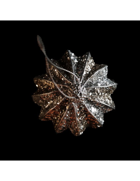 Pallina di Natale, Sfera Glitter, Oro, 15 cm