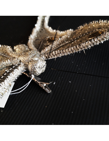 Pick Farfalla, Argento, Glitter Argento, 23 cm