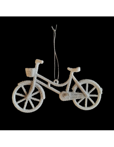 Bicicletta Acrilico, Glitter Oro, 13x8 cm