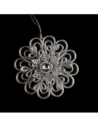 Fiore con Gemma, Acrilico, Glitter...