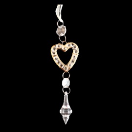 Fiore con Gemma, Acrilico, Glitter Argento, 11 cm, Assortito 2