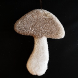 Fenicottero, Acrilico, Glitter Argento, 15 cm