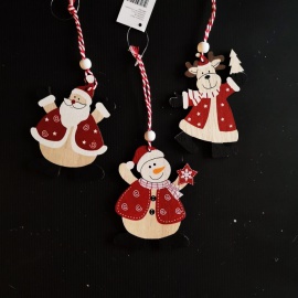 Personaggio Natalizio, Legno, 11 cm, Assortita