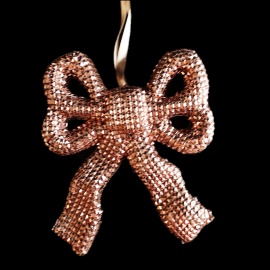 Fiocco con Borchiette ramate, 14x14x3 cm