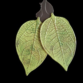 Coppia di Foglie metallica,... 2