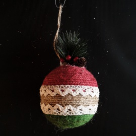 Pallina di Natale, Sfera Effetto Neve con Decorazione, 10 cm