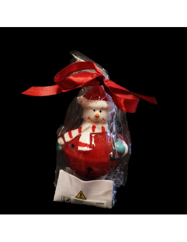 Candela Cilindro con Foglia, Bianco e Oro, 5,8x11,2 cm