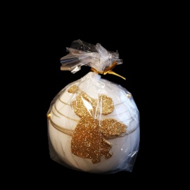 Candela Cilindro Bianca, Natività, 7x11,5 cm