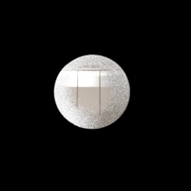 Piatto Specchio, Glitter Argento, 15 cm